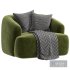 Fauteuil Sofia in donkerbeige Chair - Thumbnail 3