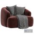 Fauteuil Sofia in donkerbeige Chair - Thumbnail 4