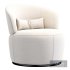 Amber Boucle Swivel Chair By Castlery - Thumbnail 4
