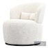 Amber Boucle Swivel Chair By Castlery - Thumbnail 5