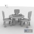 3D Kindergarten Table Chair - Thumbnail 4
