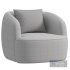 GWYNETH IVORY BOUCLE CHAIR BY CB2 - Thumbnail 7