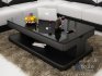 Contemporary Red Leather Coffee Table With Glass Table Top – Online Furniture Store – My Aashis - Thumbnail 2
