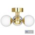 AFX Metropolitan 15 Wide Brass 3-Light LED Orb Lights Ceiling Fixture - Thumbnail 2