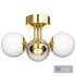 AFX Metropolitan 15 Wide Brass 3-Light LED Orb Lights Ceiling Fixture - Thumbnail 1