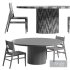 JENSEN LEATHER DINING CHAIR And PRE ORDER ARIA VITOLO PILLAR ROUND DINING TABLE - Thumbnail 4