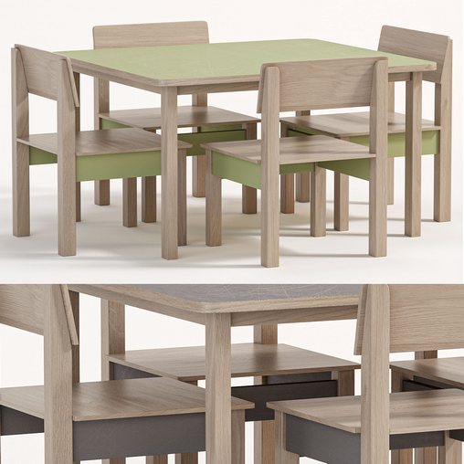 ChildrensTable and Chair Olivia Byn Neposedam