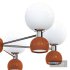 Modern Metal Globe Chandelier with White Glass Shade and Adjustable Hanging Length - Thumbnail 3