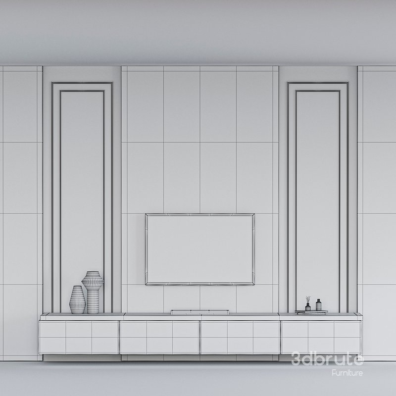 TV Wall Stone and Wood Image 4