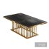 gold plated marble dining table - Thumbnail 2