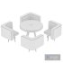 Dining Table Set – Dining Set 5-Piece - Thumbnail 2