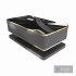 Gapn 51″ Black Rectangular Modern Coffee Table - Thumbnail 1