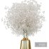 Babys Breath Bouquet In Gold Vase - Thumbnail 3