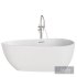 Elegant Modern Oval Freestanding Acrylic Bathtub with Soaking Function and Convenient Drain Assembly - Thumbnail 1
