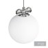 Modern Silver Pendant Light with Adjustable Hanging Length and White Glass Shade - Thumbnail 3