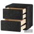 Modern Wood Nightstand with 2 Drawers Small and Stylish Bedroom Storage - Thumbnail 7