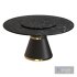 Modern Marble Dining Table Round Dining Table with Lazy Susan - Thumbnail 1