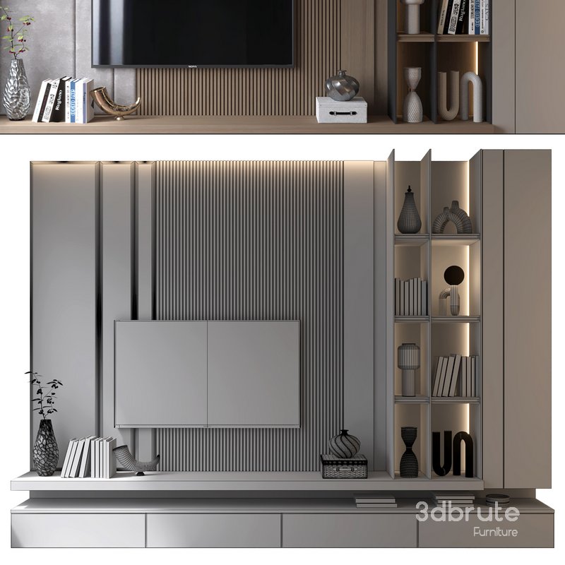 TV Wall set 0136 Image 2