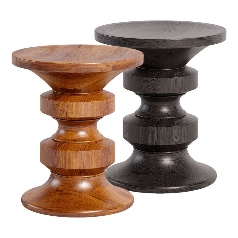eames  turned stool Image 1