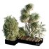 HQ Urban environment set of green plant benches 01 - Thumbnail 1