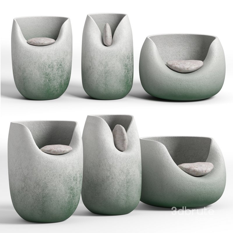 Martn  warps ceramic vases with raw stones Image 3