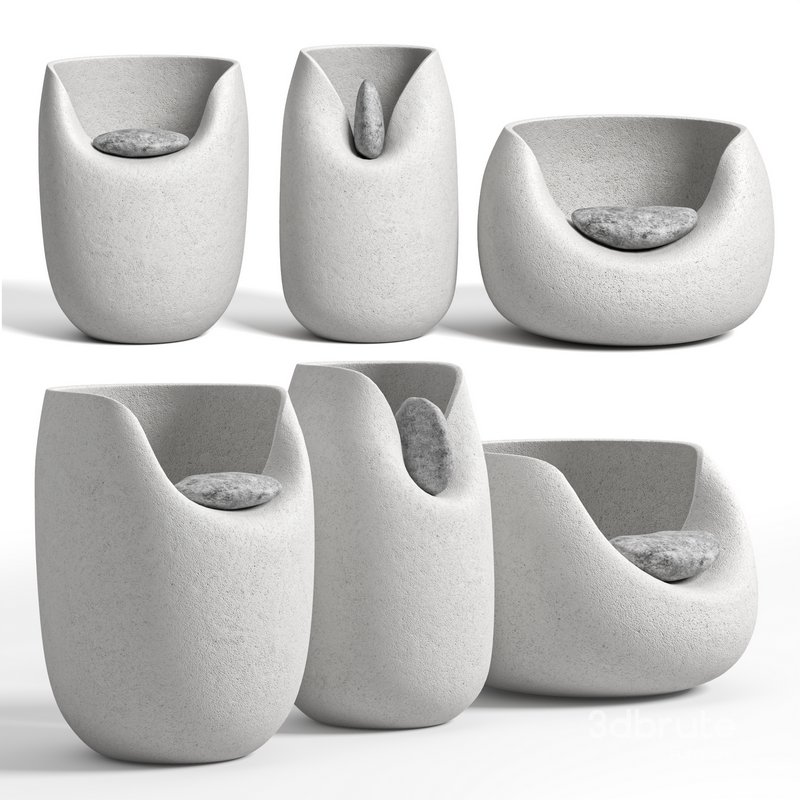 Martn  warps ceramic vases with raw stones Image 2