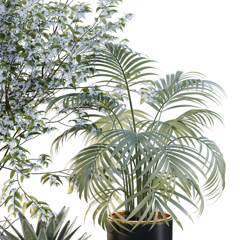 HQ Urban environment set of green plant benches 02 Image 6