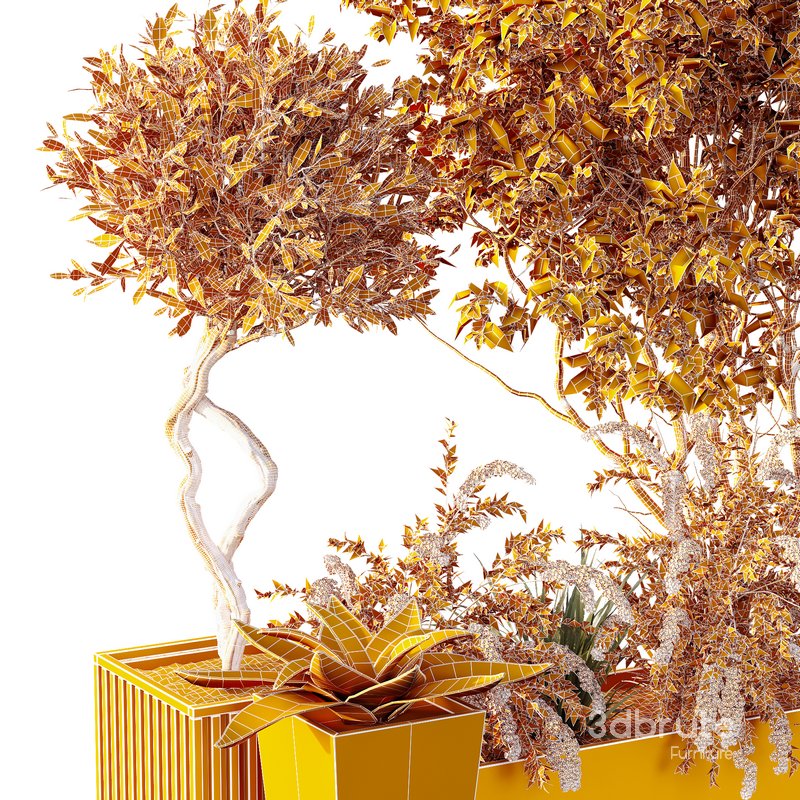 HQ Urban environment set of green plant benches 04 Image 5