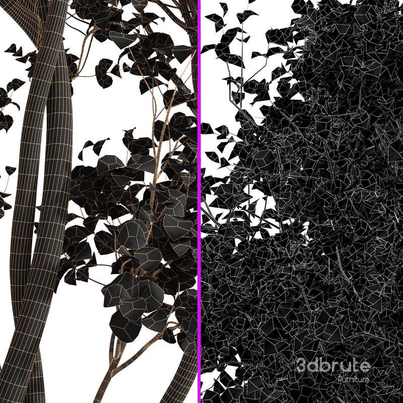 Bush Leaf 4 trees Image 7