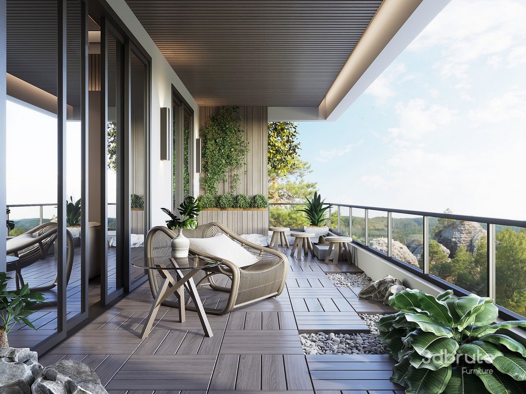 Modern Garden Balcony Image 1