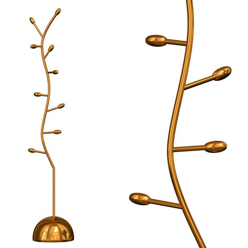 Glamorous Metal Frame Narrow Coat Rack With Flame Touch High Quality