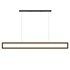 Minimalist Rectangle Frame Island Light Metal Dining Room LED Pendant Lamp in WhiteWarm Light Long - Thumbnail 2