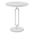 Minimalist Round Corner Table Slate Pedestal Sofa Side Table - Thumbnail 3