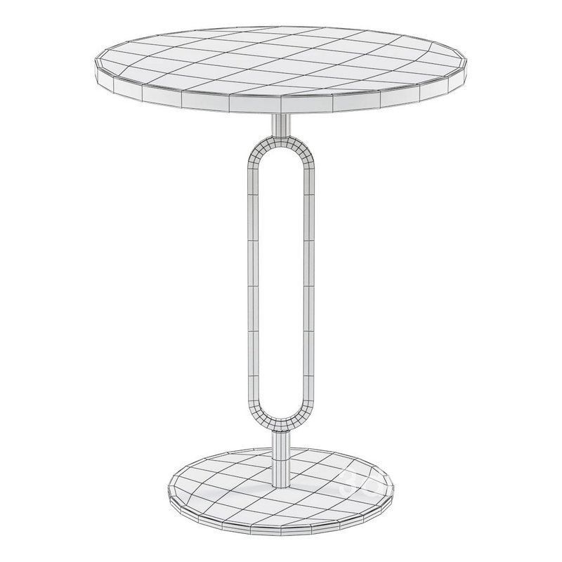 Minimalist Round Corner Table Slate Pedestal Sofa Side Table Image 3