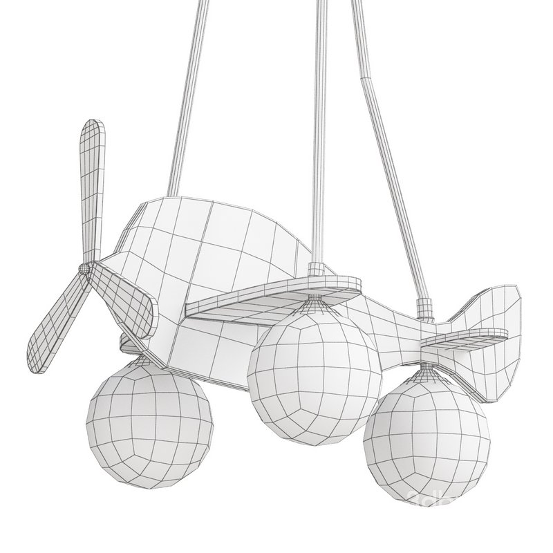 Wood Kids Chandelier with Globe Lights Acrylic Shade and Adjustable Hanging Length Image 4