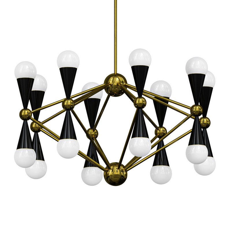 Modern Gold Chandelier with Adjustable Hanging Length for Residential Use Image 1
