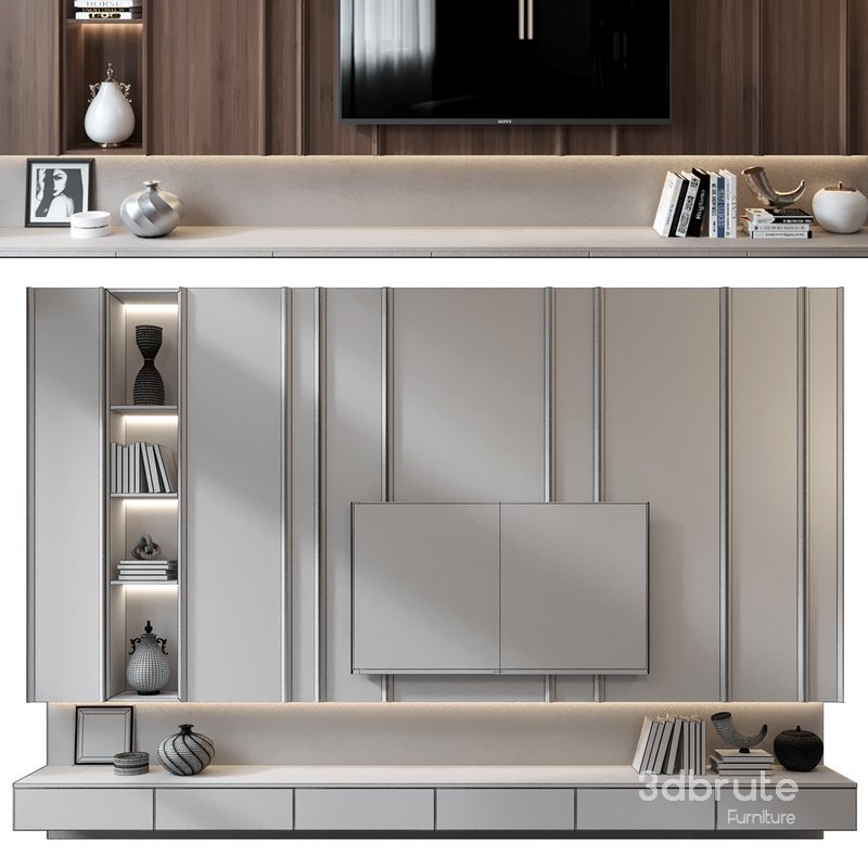 TV Wall set 0143 Image 2