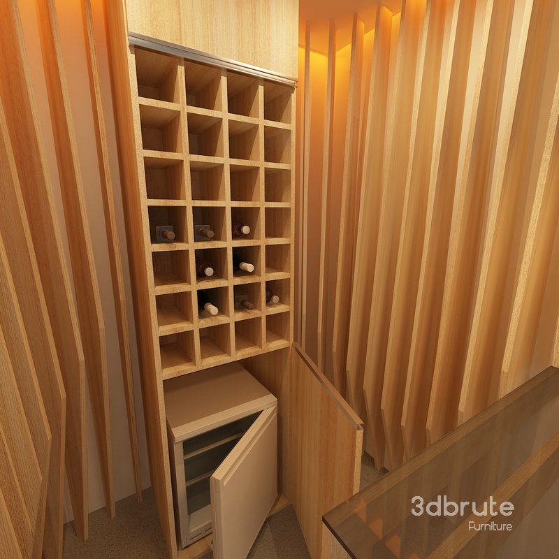 Mini bar Parametric Design 3D Model Image 3
