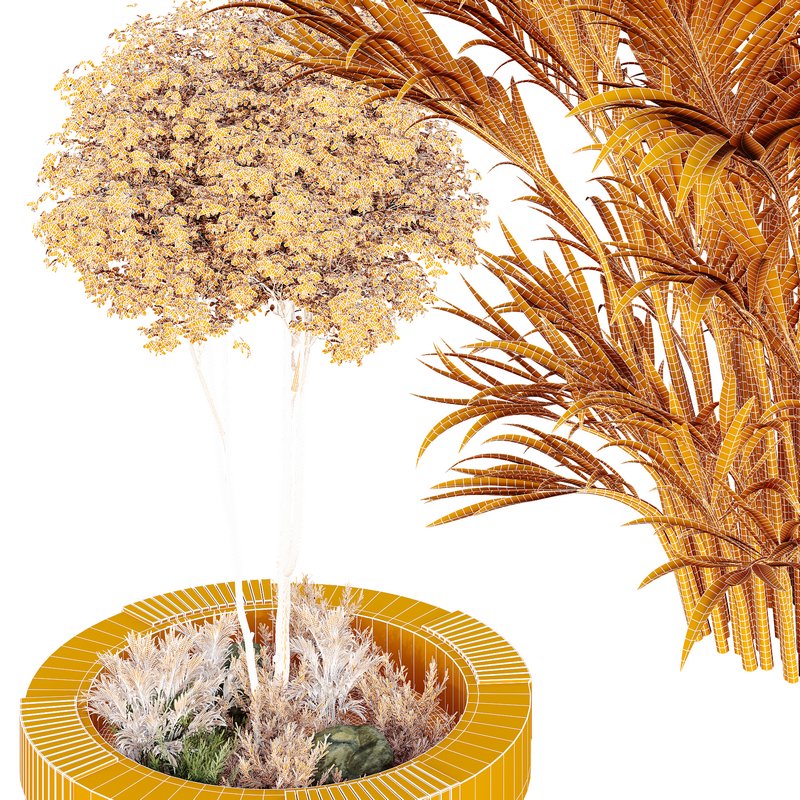 HQ Urban environment set of green plant benches 09 Image 5