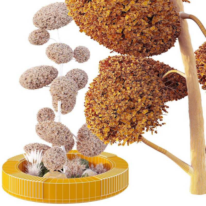 HQ Urban environment set of green plant benches 10 Image 6