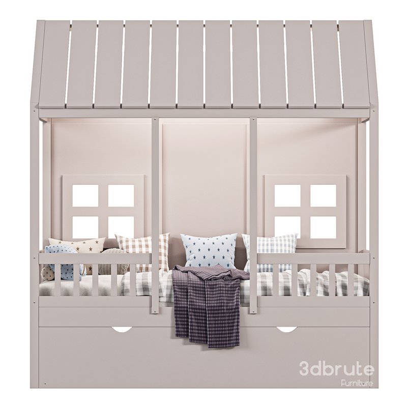 Kids Twin Bed with Trundle Image 2