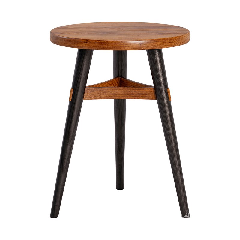 3 Leg Stool with Curved Stretchers – Chairs Image 4