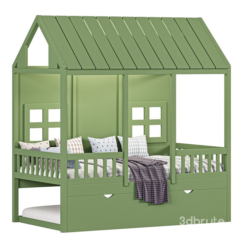 Kids Twin Bed with Trundle Image 3