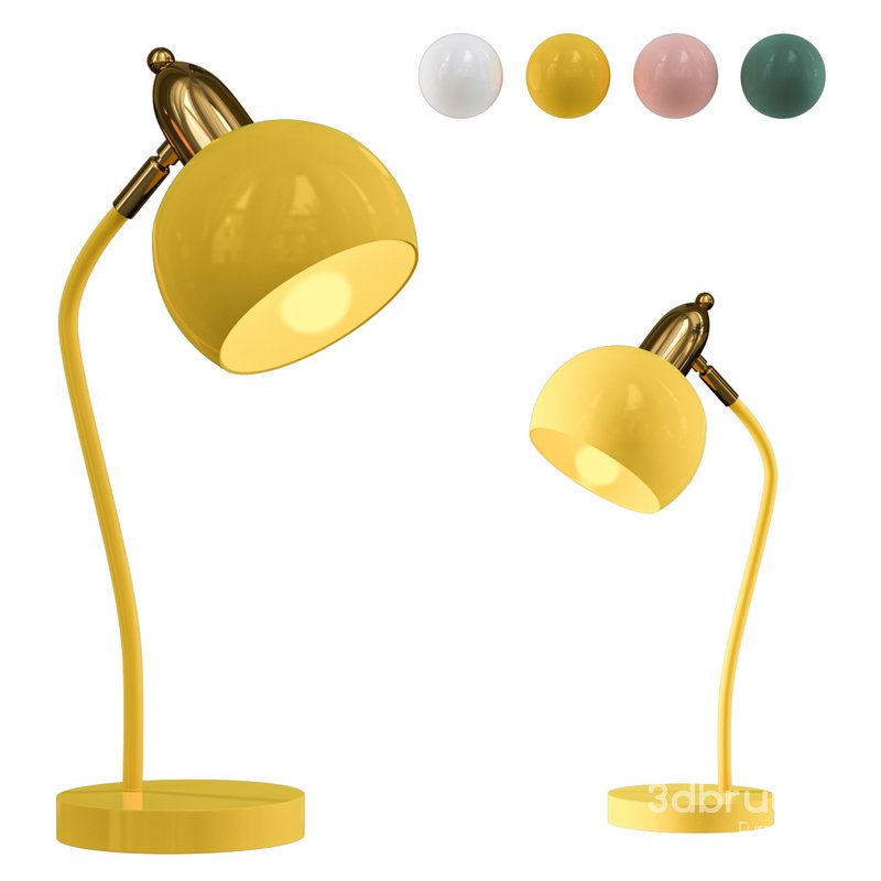 Color Optional Macaroon Style Desk Lamp Metal Dome Shade Eye Protection Studying Room Lighting Fixture Image 3