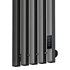 Electric heated towel rail Margroid Inaro profile 120×24 R with hooks matte black - Thumbnail 4