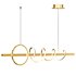 Modern Minimalist GoldenBlack spiral art linear LED chandelier for livingroom dinning area - Thumbnail 2