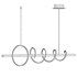 Modern Minimalist GoldenBlack spiral art linear LED chandelier for livingroom dinning area - Thumbnail 4