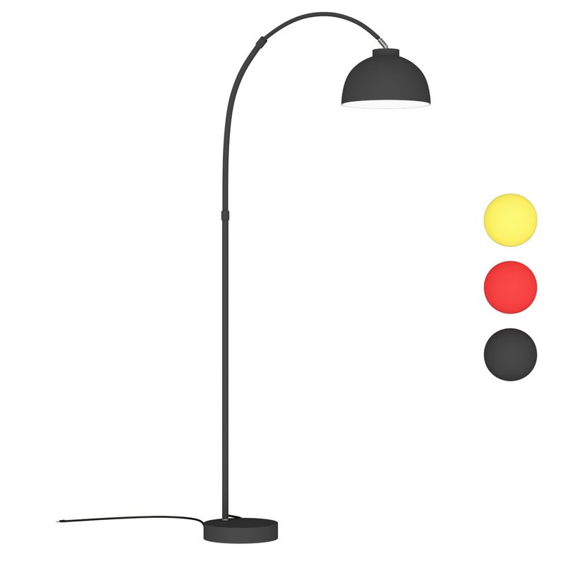 Domed Living Room Floor Lamp Metal Bulb Macaron Standing Light with Adjustable Fishing Rod Arm Image 4