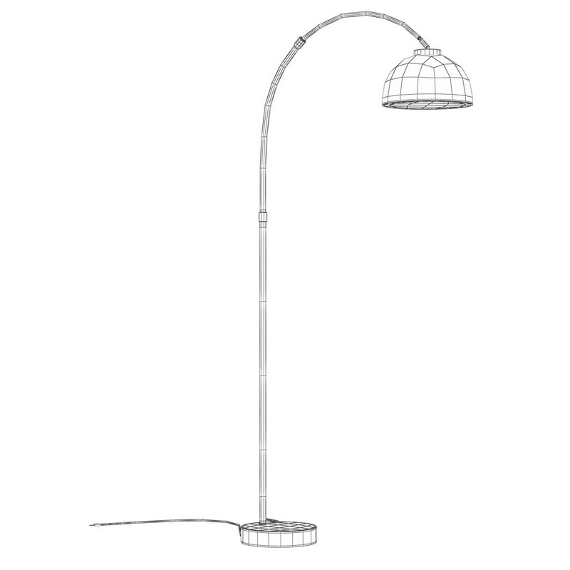 Domed Living Room Floor Lamp Metal Bulb Macaron Standing Light with Adjustable Fishing Rod Arm Image 5