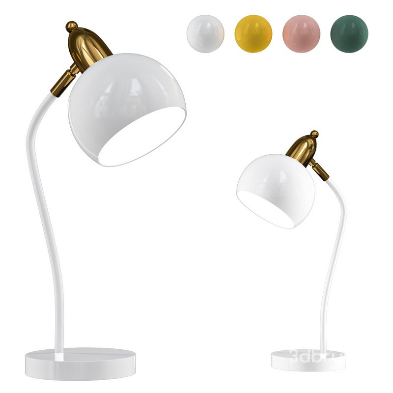 Color Optional Macaroon Style Desk Lamp Metal Dome Shade Eye Protection Studying Room Lighting Fixture Image 1